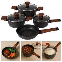 Jogo de Panelas 4 Peças Em Cerâmica Antiaderente Por Indução