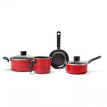 Jogo De Panelas 4 Peças Garlic - Vermelho- Brinox Vermelho Brinox