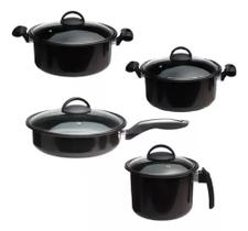 Jogo De Panelas 4 Peças Indução Cooktop Lenha E Gás