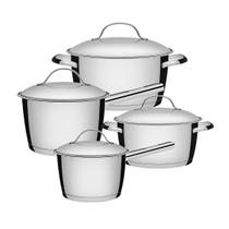 Jogo De Panelas 4 Peças Inox Fundo Triplo Allegra Tramontina Jogo De Panelas 4 Peças Inox Fundo Triplo Allegra Tramontina