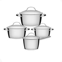 Jogo de Panelas 4 Peças Inox Fundo Triplo Allegra Tramontina