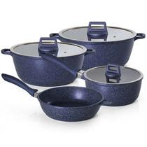 Jogo de Panelas 4 Peças Moda do CHEF Graniflon Azul Jogo de Panelas 4 Peças Moda do CHEF Graniflon Azul