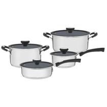 Jogo de Panelas 4 Peças Tramontina Solar Ceramic Aço Inox Fundo Triplo Jogo de Panelas 4 Peças Tramontina Solar Ceramic Aço Inox Fundo Triplo