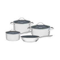 Jogo de Panelas 4 Peças Una Ceramic em Aço Inox Fundo Triplo Tramontina