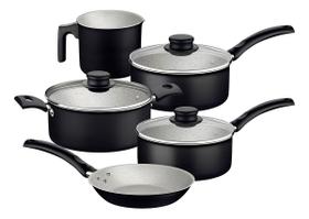 Jogo De Panelas 5 Pçs Antiaderente C/ Tampa De Vidro Frigideira Caçarola Panela Jarra P/ Cozinha Organizador Jogo De Panelas 5 Pçs Antiaderente C/ Tampa De Vidro Frigideira Caçarola Panela Jarra P/ Cozinha Organizador