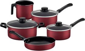 Jogo de panelas 5 pcs caribe vermelho - sortidos de aluminio com revestimento antiaderente Jogo de panelas 5 pcs caribe vermelho - sortidos de aluminio com revestimento antiaderente