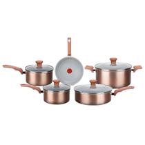 Jogo De Panelas 5 PCS Rochedo Ceramic Rose Gold C464S984