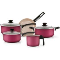 Jogo de Panelas 5 peças Aluminio Antiaderente Cereja Magnific Panelux Jogo de Panelas 5 peças Aluminio Antiaderente Cereja Magnific Panelux