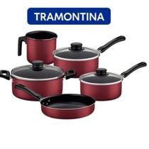 Jogo De Panelas 5 Peças Aluminio Antiaderente Ideal Para Sua Cozinha Tramontina