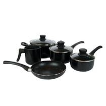 Jogo de Panelas 5 Peças Antiaderente Revestimento Alumínio - Genérico Jogo de Panelas 5 Peças Antiaderente Revestimento Alumínio - Genérico
