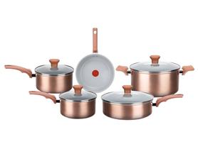 Jogo de Panelas 5 Peças Ceramic Rose Gold Rochedo Jogo de Panelas 5 Peças Ceramic Rose Gold Rochedo