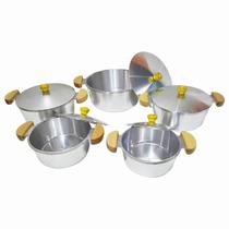 Jogo de Panelas 5 Peças Grossas em Alumínio Fundido ou Batido - Com Tampa de Alumínio - Tamanhos 16-16-18-18-22 - Linha Lunna Jogo de Panelas 5 Peças Grossas em Alumínio Fundido ou Batido - Com Tampa de Alumínio - Tamanhos 16-16-18-18-22 - Linha Lunna