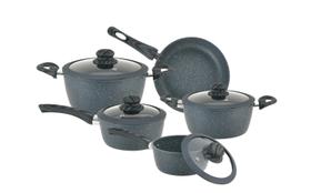 Jogo De Panelas 5 Peças Indução Cinza Viena Casambiente