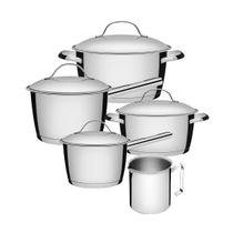 Jogo De Panelas 5 Peças Inox Fundo Triplo Allegra Tramontina