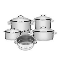 Jogo De Panelas 5 Peças Inox Fundo Triplo Solar Tramontina Jogo De Panelas 5 Peças Inox Fundo Triplo Solar Tramontina