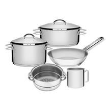 Jogo De Panelas 5 Peças Inox Fundo Triplo Solar Tramontina Jogo De Panelas 5 Peças Inox Fundo Triplo Solar Tramontina