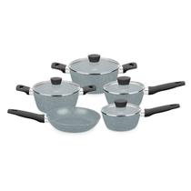 Jogo de Panelas 5 Peças Linha Carmela Ceramic-Flon cor Cinza MTA - 8427