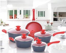 Jogo De Panelas 5 Peças Onix Indução Com Fundo Triplo Antiaderente Cerâmico 3,7mm Class Home Jogo De Panelas 5 Peças Onix Indução Com Fundo Triplo Antiaderente Cerâmico 3,7mm Class Home