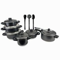 Jogo De Panelas 5 Peças + Panela De Pressão 3 L + Espatulas