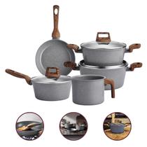 Jogo De Panelas 5 Peças Revestimento Cerâmico Indução Bravia Cookware