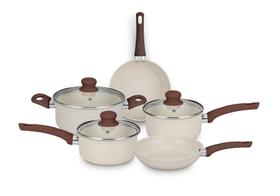 Jogo De Panelas 5 Peças Serena Bege Antiaderente Cerâmico Jogo De Panelas 5 Peças Serena Bege Antiaderente Cerâmico