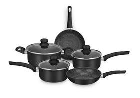 Jogo De Panelas 5 Peças Serena Preto Antiaderente Cerâmico