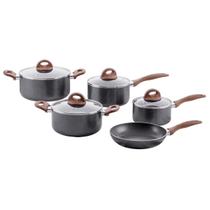 Jogo de Panelas 5 Peças Smart Plus Antiaderente Indução Granito Brinox