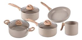 Jogo de Panelas 5 peças Smart Plus Areia indução Brinox