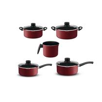 Jogo De Panelas 5 Peças Smart Vermelho Rochedo R2T1Jdc11