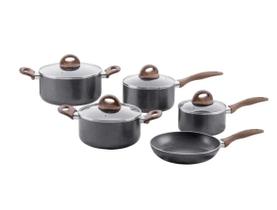 Jogo de panelas 5pcs smart plus c/indução granito - brinox