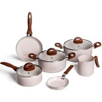 Jogo de Panelas 6 Peças Ceramic Life Smart Plus Brinox Vanilla Jogo de Panelas 6 Peças Ceramic Life Smart Plus Brinox Vanilla