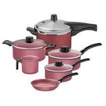 Jogo de Panelas 6 Peças com Panela Pressão Tramontina Jogo de Panelas 6 Peças com Panela Pressão Tramontina
