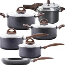 Jogo de panelas 6 Peças Granito Indução Brinox
