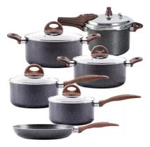 Jogo De Panelas 6pç Brinox Com Panela De Pressão Com Indução