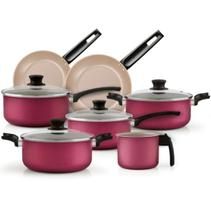 Jogo de panelas 7 peças alumínio cereja panelux