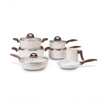 Jogo De Panelas 7 Peças Ceramic Life Vanilla-Brinox Vanilla Jogo De Panelas 7 Peças Ceramic Life Vanilla-Brinox Vanilla