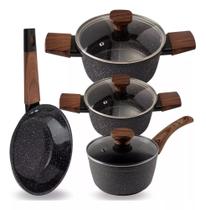 Jogo De Panelas 7 Peças Cerâmica Fundo Triplo Fogão Indução Jogo De Panelas 7 Peças Cerâmica Fundo Triplo Fogão Indução