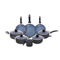 jogo de panelas 8 pçs antiaderentes de cerâmica e alumínio - oikos jogo de panelas 8 pçs antiaderentes de cerâmica e alumínio - oikos