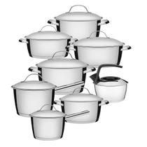 Jogo De Panelas 8 Peças Inox Fundo Triplo Allegra Tramontina Jogo De Panelas 8 Peças Inox Fundo Triplo Allegra Tramontina