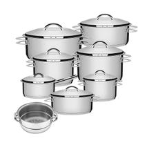 Jogo De Panelas 8 Peças Inox Fundo Triplo Solar Tramontina Jogo De Panelas 8 Peças Inox Fundo Triplo Solar Tramontina