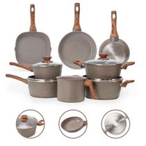 Jogo de Panelas 8 Peças Premium 4mm Indução Revestimento Cerâmico