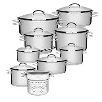 Jogo De Panelas 9 Peças Inox Fundo Triplo Solar Tramontina Jogo De Panelas 9 Peças Inox Fundo Triplo Solar Tramontina