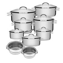 Jogo De Panelas 9 Peças Inox Fundo Triplo Solar Tramontina Jogo De Panelas 9 Peças Inox Fundo Triplo Solar Tramontina