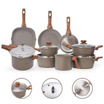 Jogo de Panelas 9 Peças Premium 4mm Indução Revestimento Cerâmico