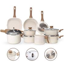 Jogo de Panelas 9 Peças Premium 4mm Indução Revestimento Cerâmico