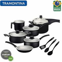 Jogo de Panelas 9 Peças Tramontina com Panela de Pressão e Utensílios
