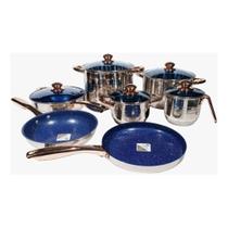 Jogo De Panelas Aço Cirúrgico 23 Pçs Fundo Anti Aderente Jogo De Panelas Aço Cirúrgico 23 Pçs Fundo Anti Aderente