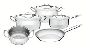 Jogo de Panelas Aço Inox 5 peças Professional Tramontina Jogo de Panelas Aço Inox 5 peças Professional Tramontina
