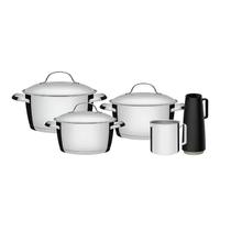 Jogo De Panelas Aço Inox Allegra 5 Peças Tramontina Jogo De Panelas Aço Inox Allegra 5 Peças Tramontina