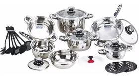 Jogo De Panelas Alemã - Aço Cirúrgico 23 Pçs Jogo De Panelas Alemã - Aço Cirúrgico 23 Pçs